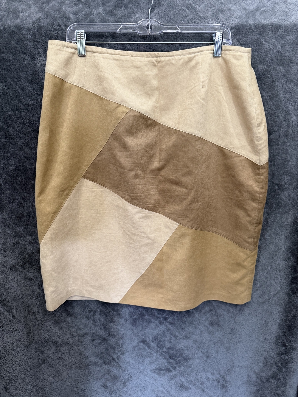Liz Claiborne Neutral Patchwork Pencil Skirt - Beige & Brown